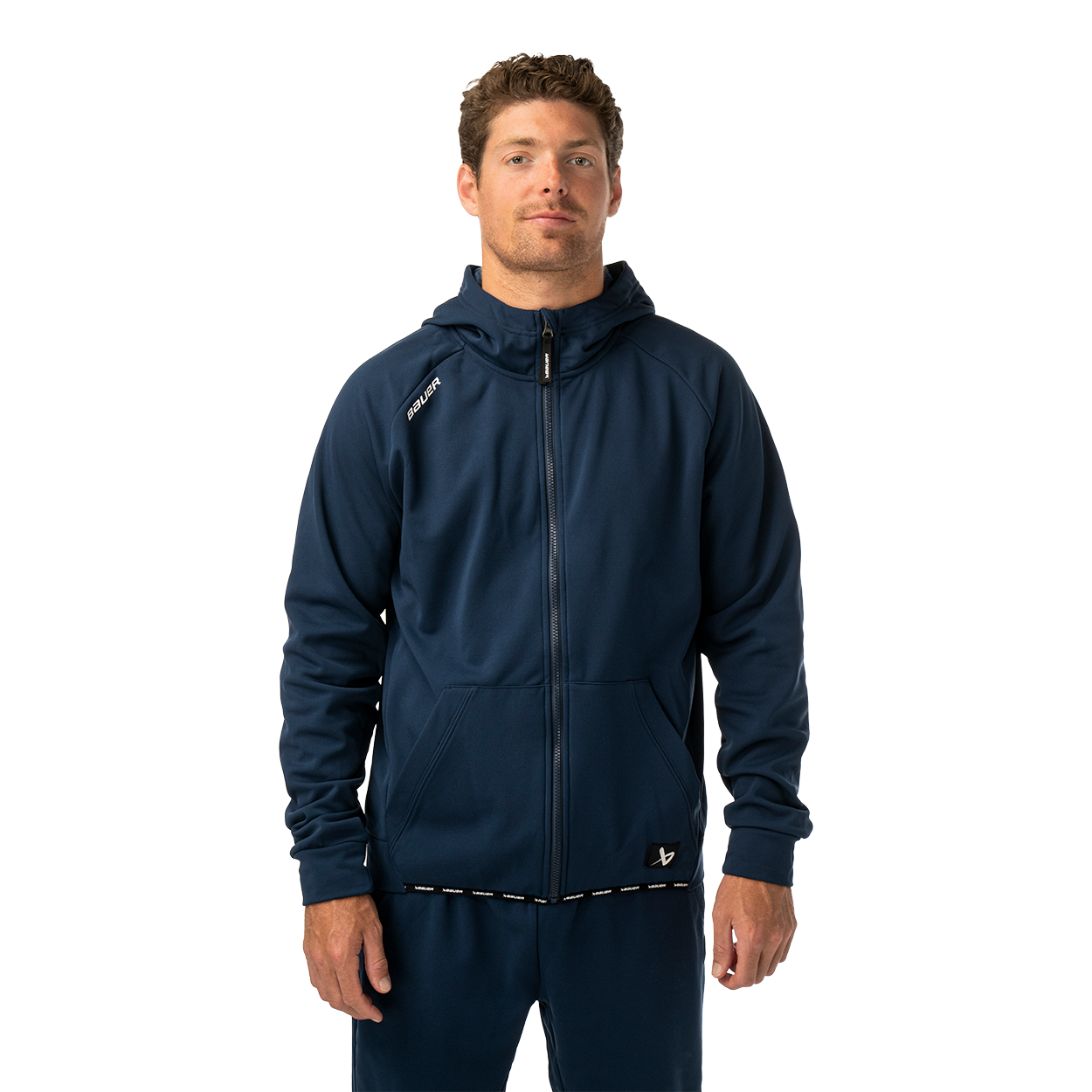 Mikina BAUER S26 TEAM FLEECE ZIP HOODIE-SR-NAVY (1067204)