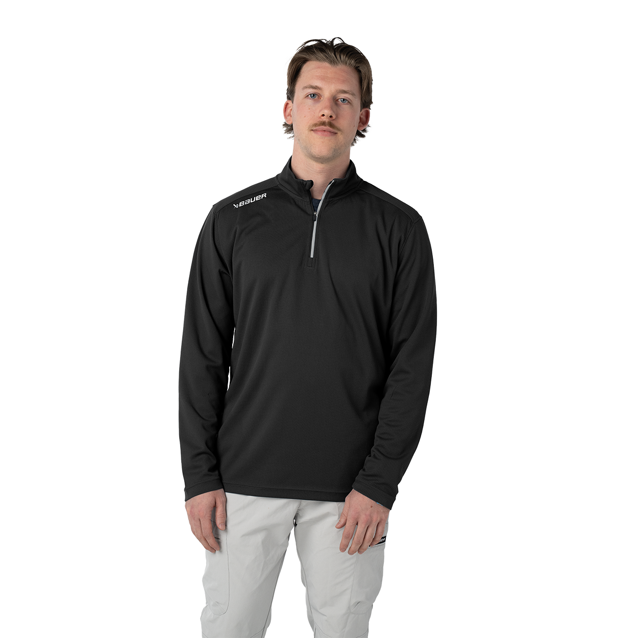 Mikina BAUER S26 TEAM PERF 1/4 ZIP-SR-BLK (1066932)