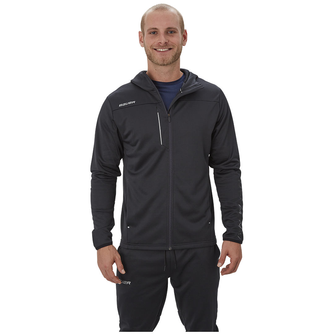 Mikina BAUER VAPOR FLEECE ZIP HOODIE BLK-SR (1056822)