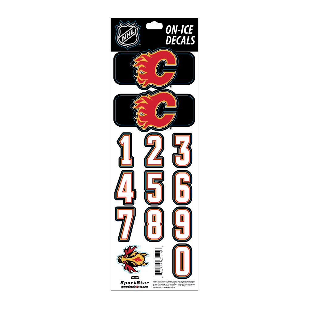 Nálepka na helmu SPORTSTAR CALGARY FLAMES - DARK HELMET