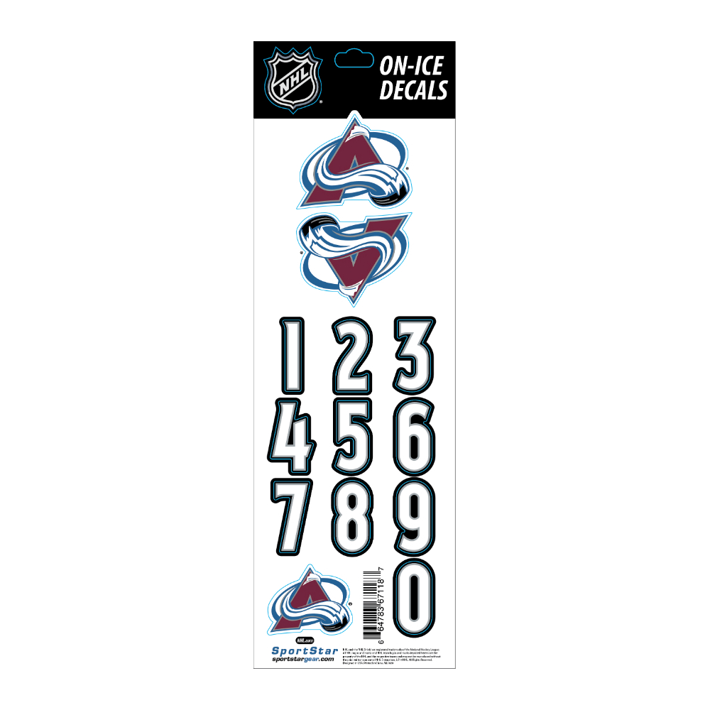 Nálepka na helmu SPORTSTAR - COLORADO AVALANCHE - DARK HELMET