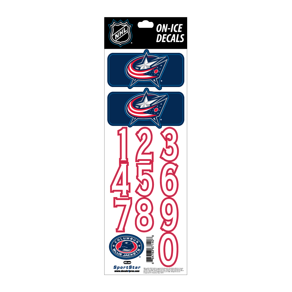 Nálepka na helmu SPORTSTAR - COLUMBUS BLUE JACKETS - DARK HELMET