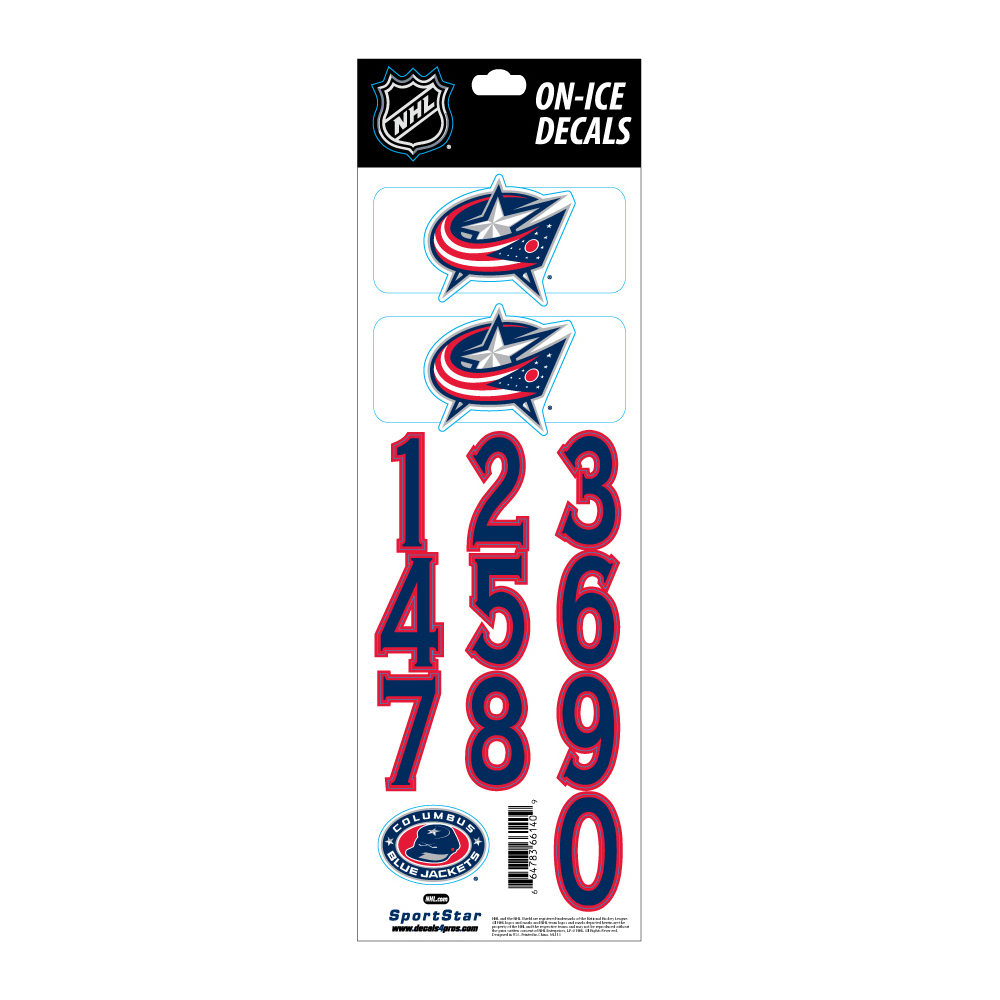 Nálepka na helmu SPORTSTAR - COLUMBUS BLUE JACKETS