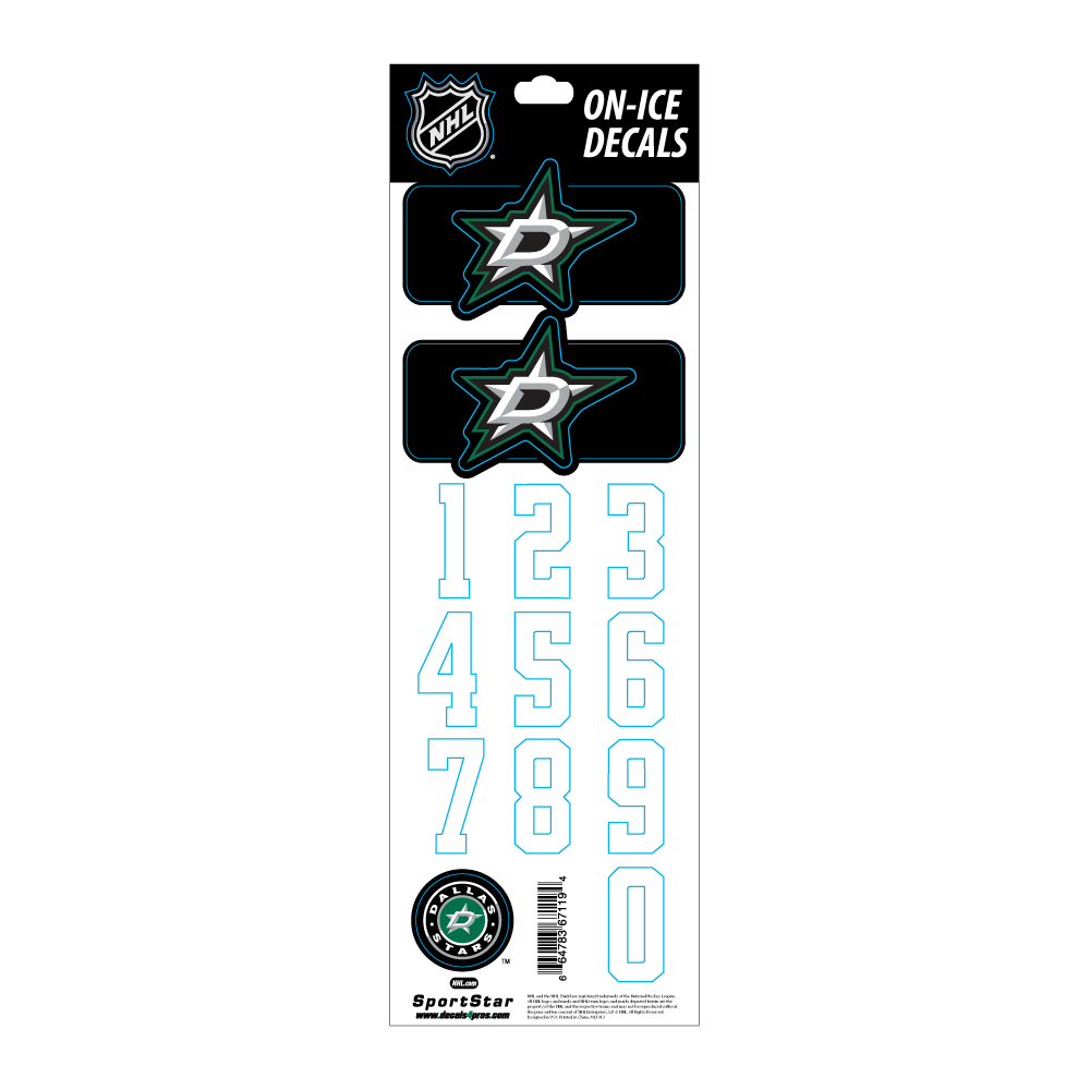 Nálepka na helmu SPORTSTAR - DALLAS STARS - DARK HELMET