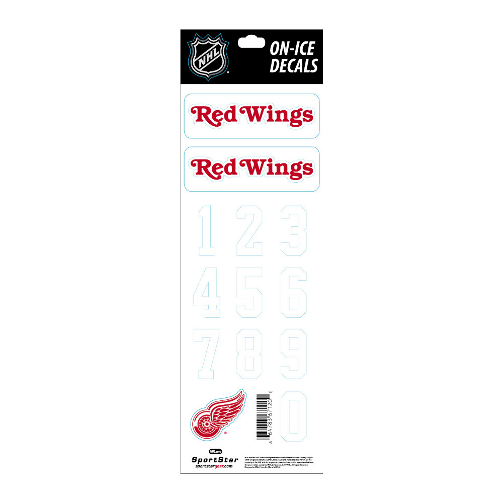 Nálepka na helmu SPORTSTAR - DETROIT RED WINGS - DARK HELMET