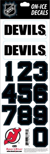 Nálepka na helmu SPORTSTAR - NEW JERSEY DEVILS - DARK HELMET