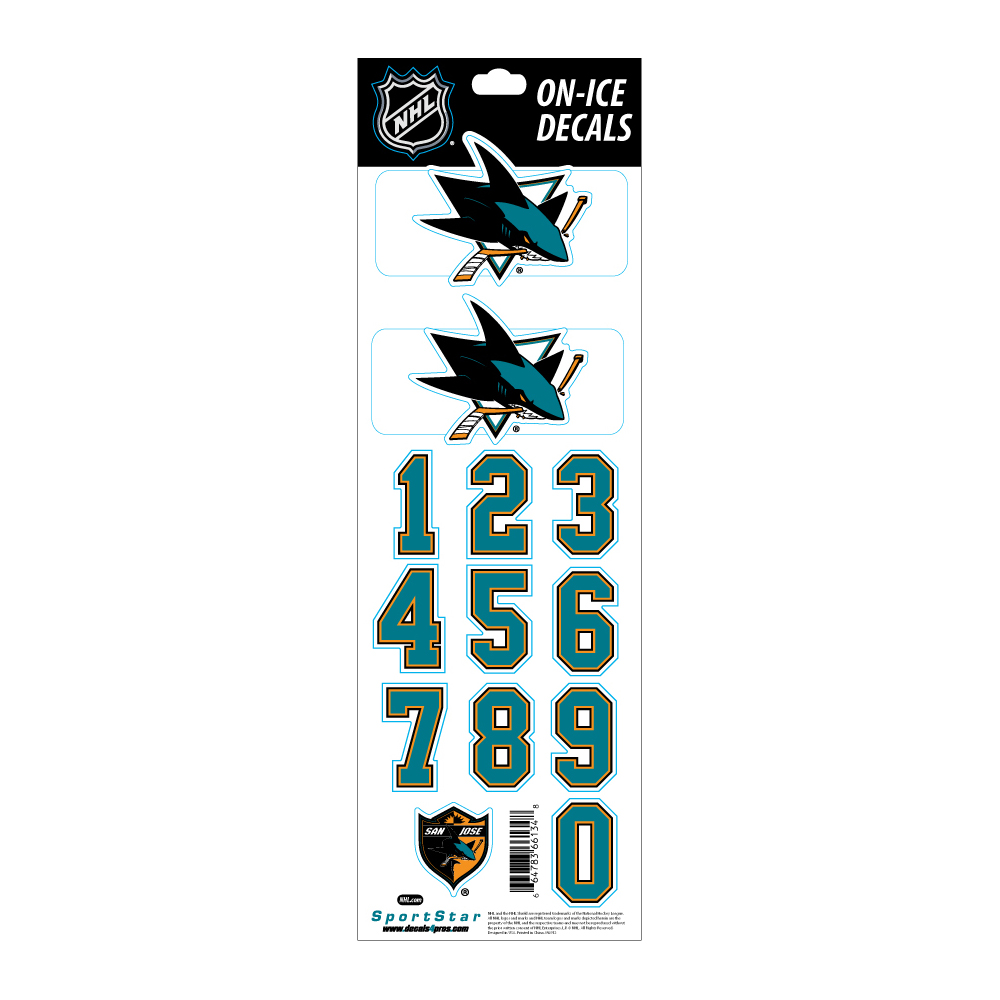 Nálepka na helmu SPORTSTAR - SAN JOSE SHARKS