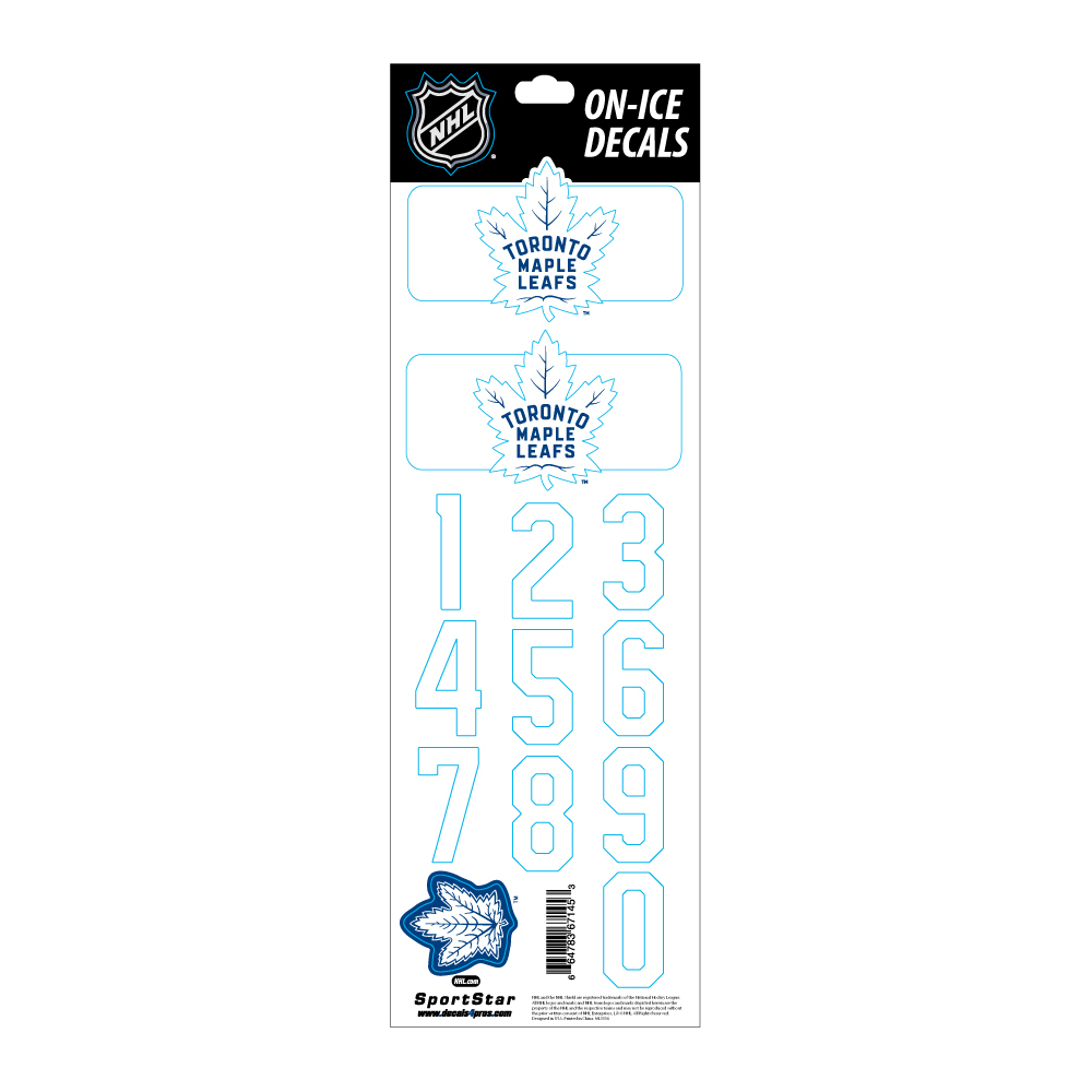 Nálepka na helmu SPORTSTAR - TORONTO MAPLE LEAFS - DARK HELMET