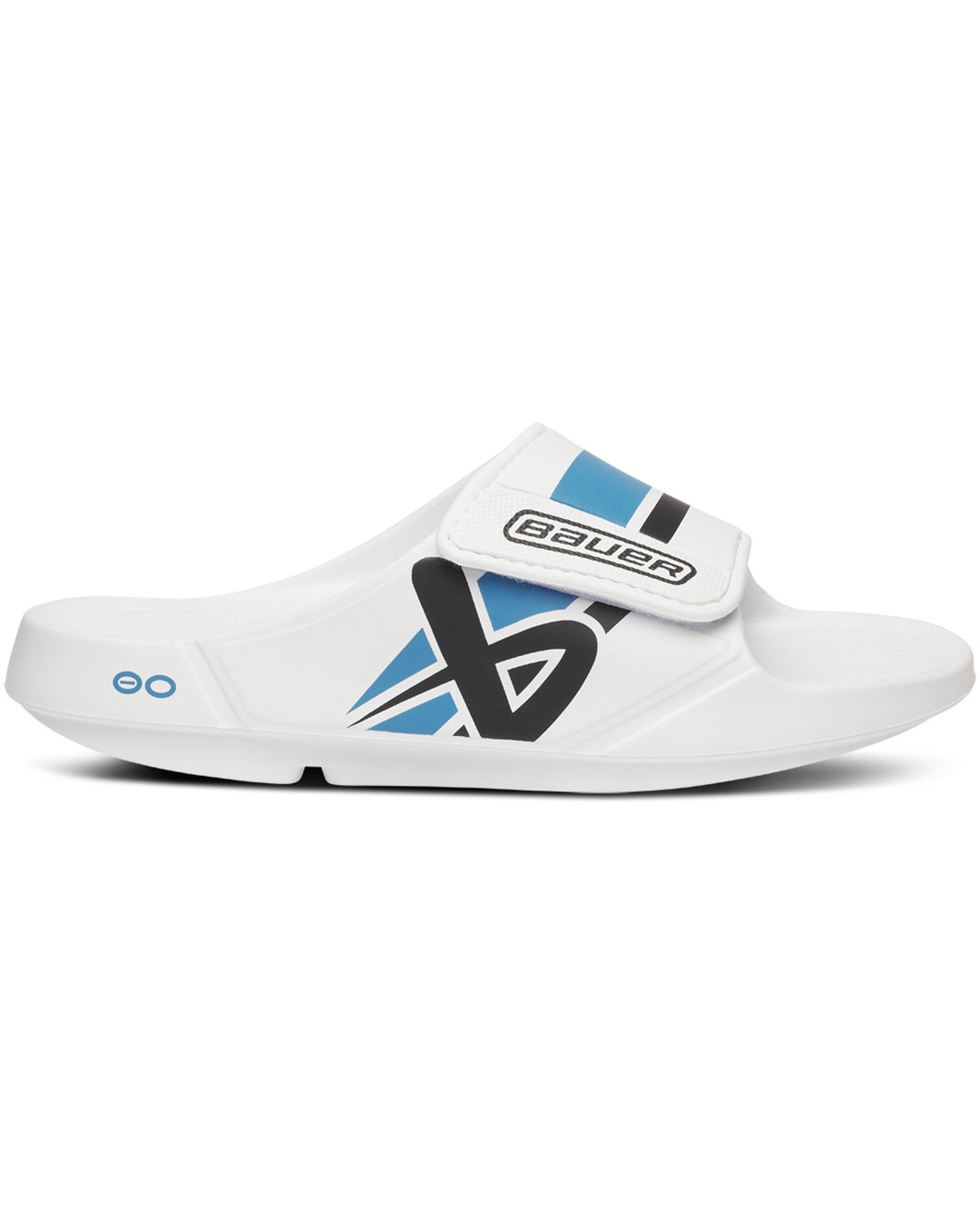 Pantofle BAUER S25 OOFOS SPORT FLEX SLIDE-WHT/BLU (1065477)