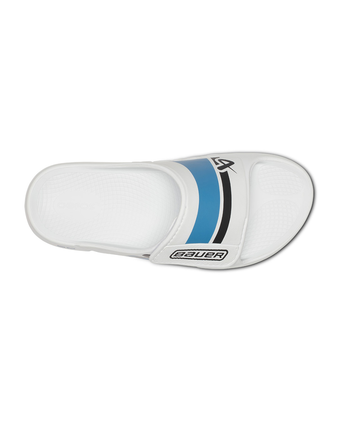 Pantofle BAUER S25 OOFOS SPORT FLEX SLIDE-WHT/BLU (1065477)