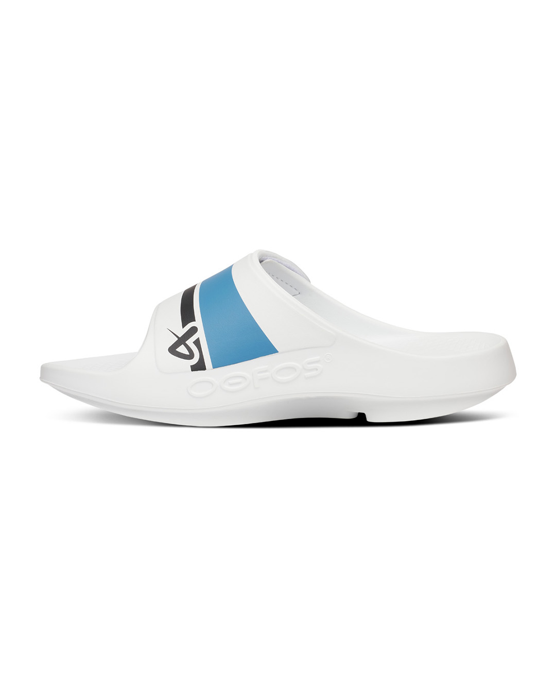 Pantofle BAUER S25 OOFOS SPORT FLEX SLIDE-WHT/BLU (1065477)