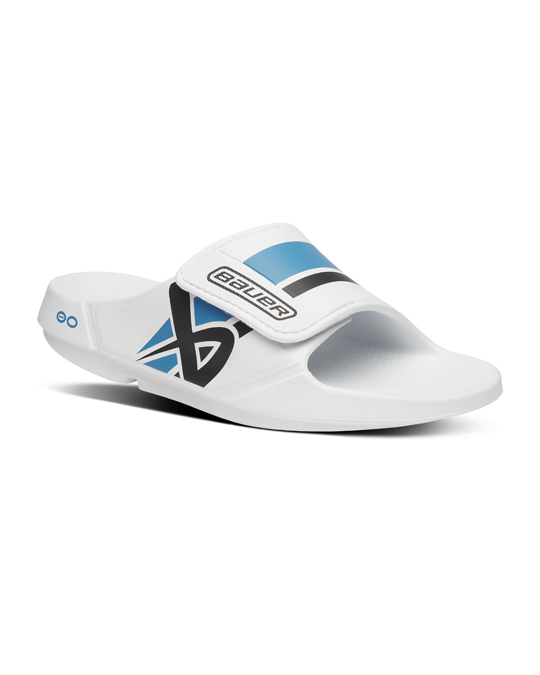 Pantofle BAUER S25 OOFOS SPORT FLEX SLIDE-WHT/BLU (1065477)