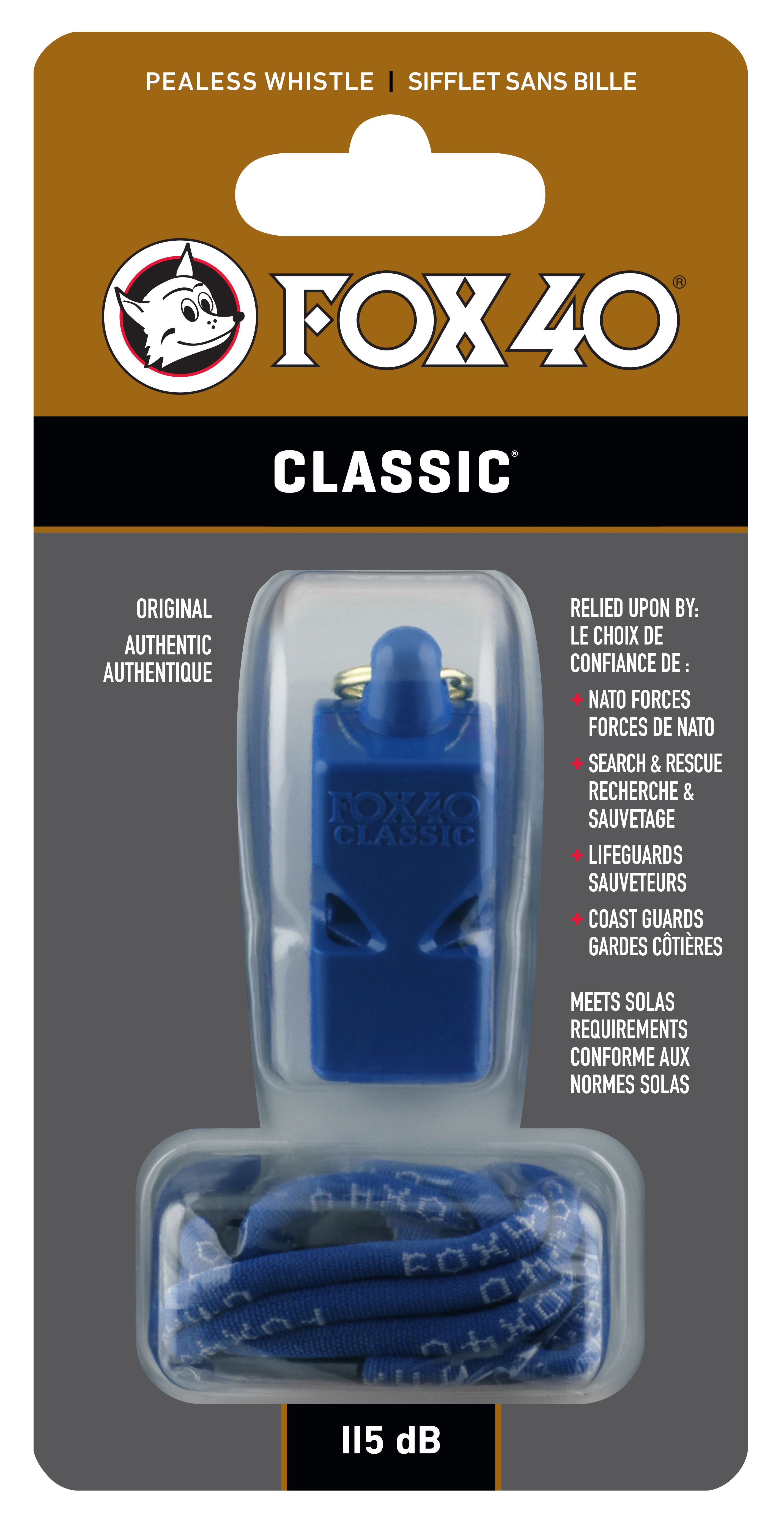 Píšťalka CLASSIC SAFETY blue na krk