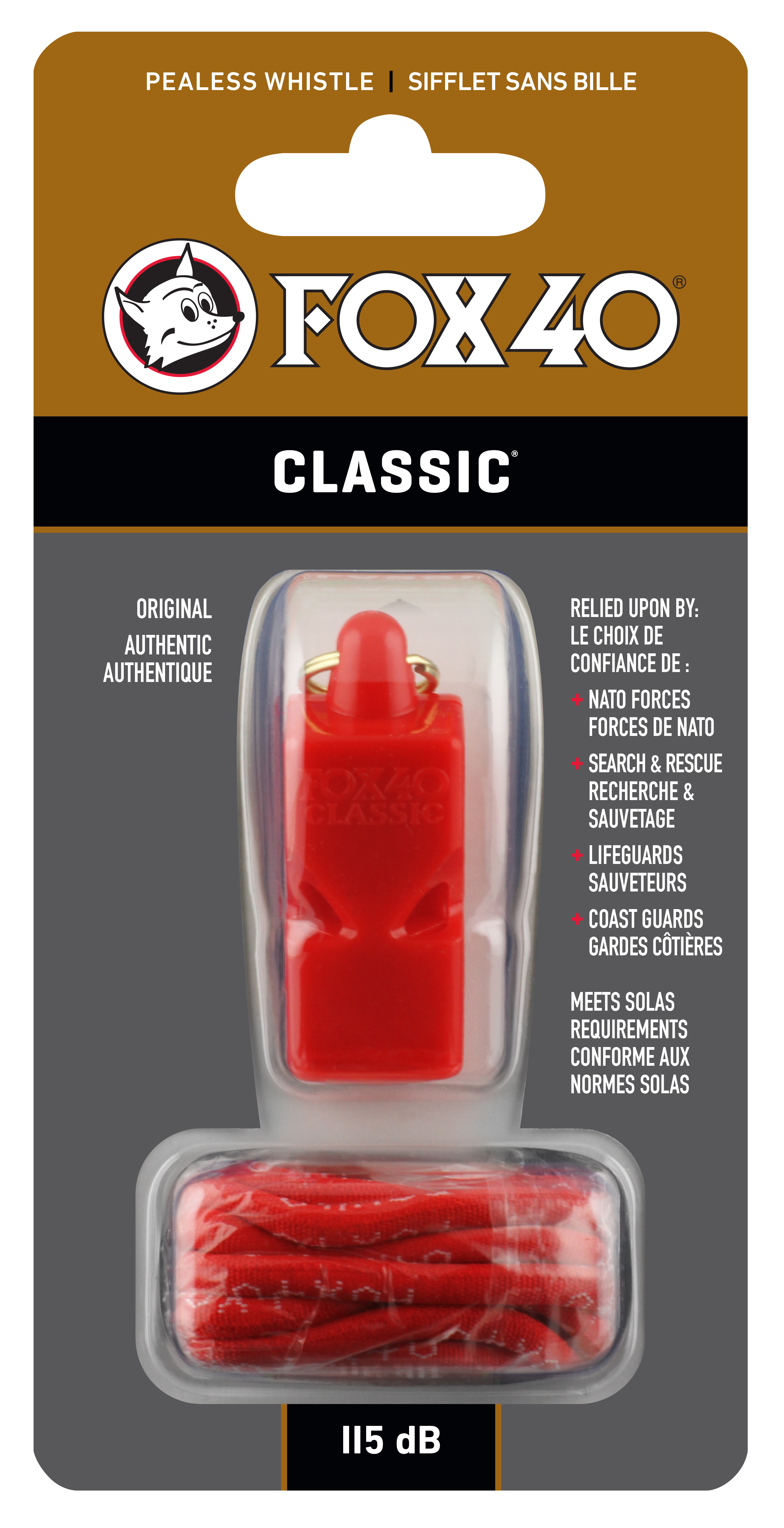Píšťalka CLASSIC SAFETY red na krk