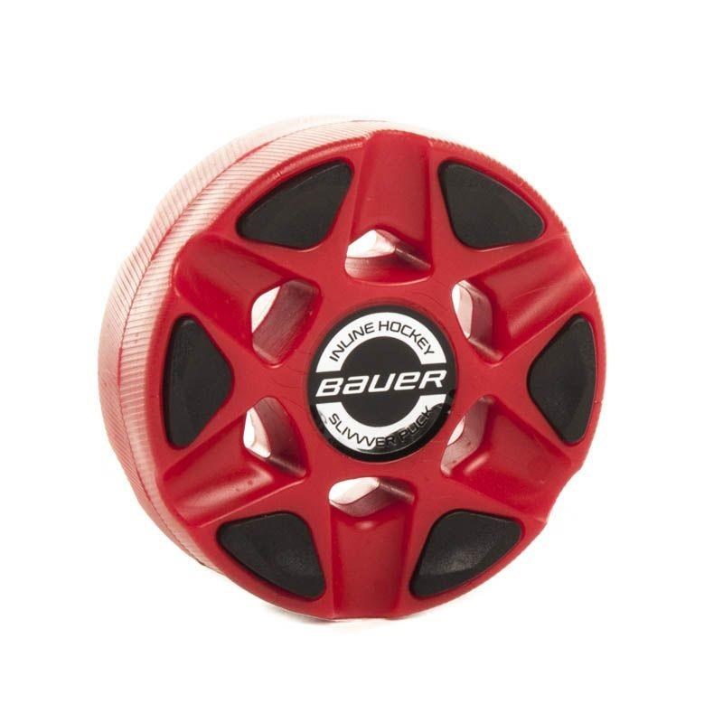Puk BAUER RH SLIVVVER PUCK RED SINGLE PCKGD (1049840)