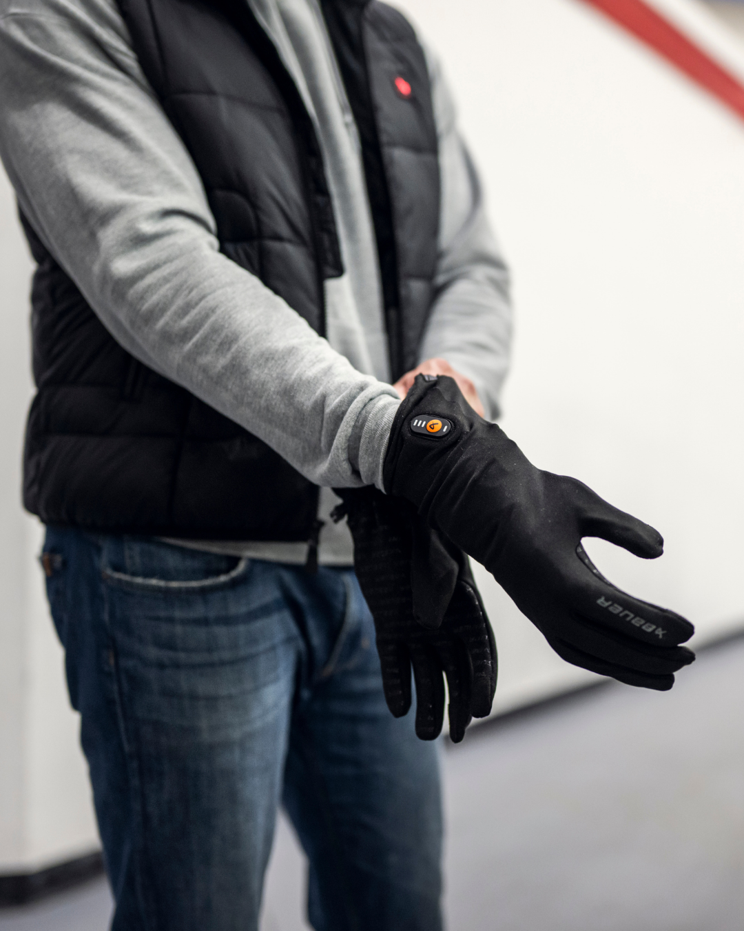 Rukavice BAUER S25 ORORO HEATED GLOVES-SR-BLK (1065873)