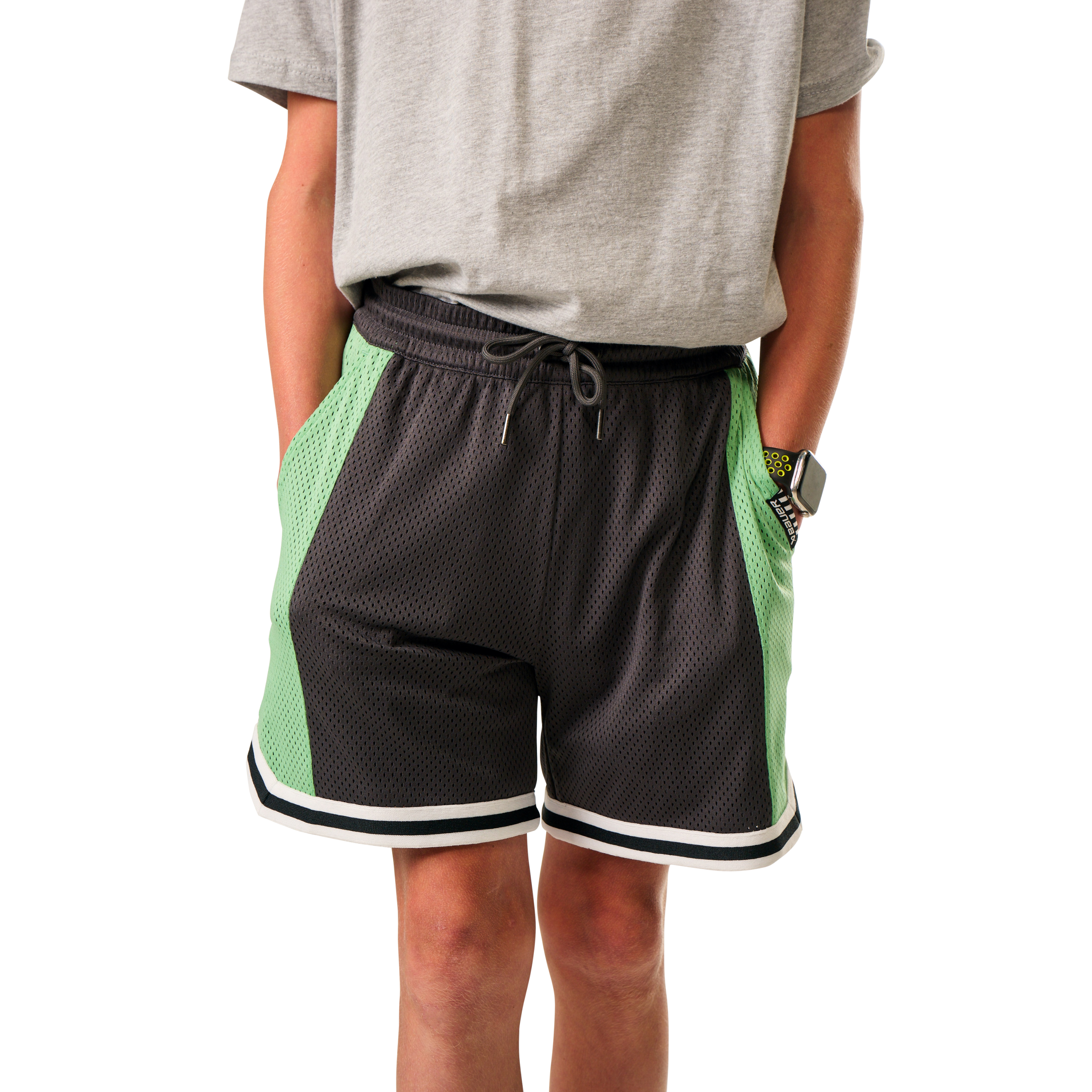 Šortky BAUER S25 MESH SHORTS-YTH-VOLCANO (1064742)
