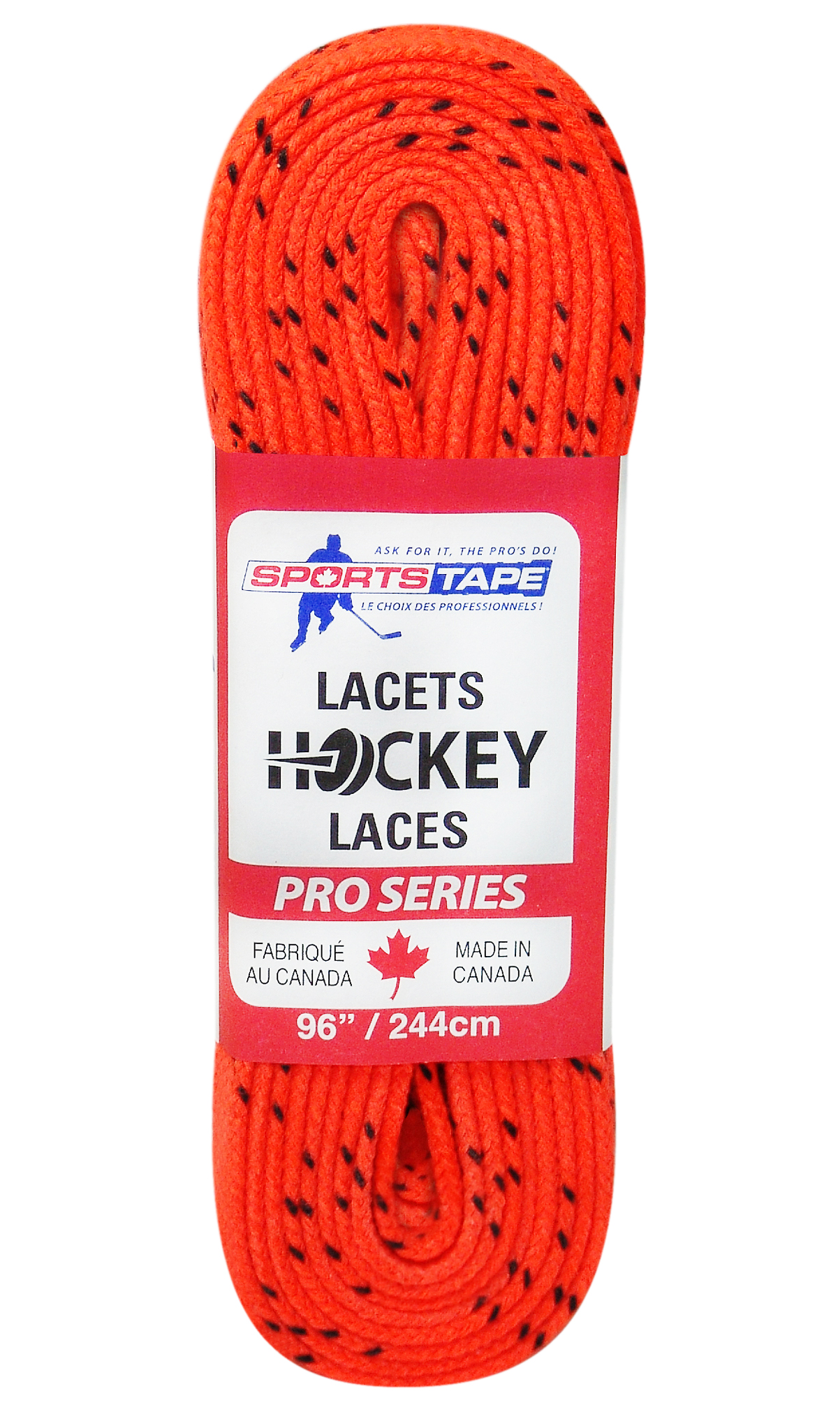 Tkaničky SPORTS. 70N (vosk, 2x prošité) oranžová neon