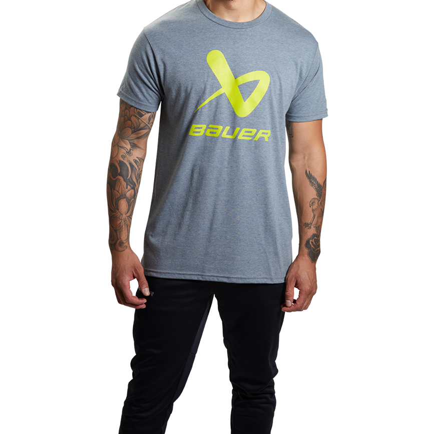 Triko BAUER CORE LOCKUP SS CREW-YTH-GRY (1059727)