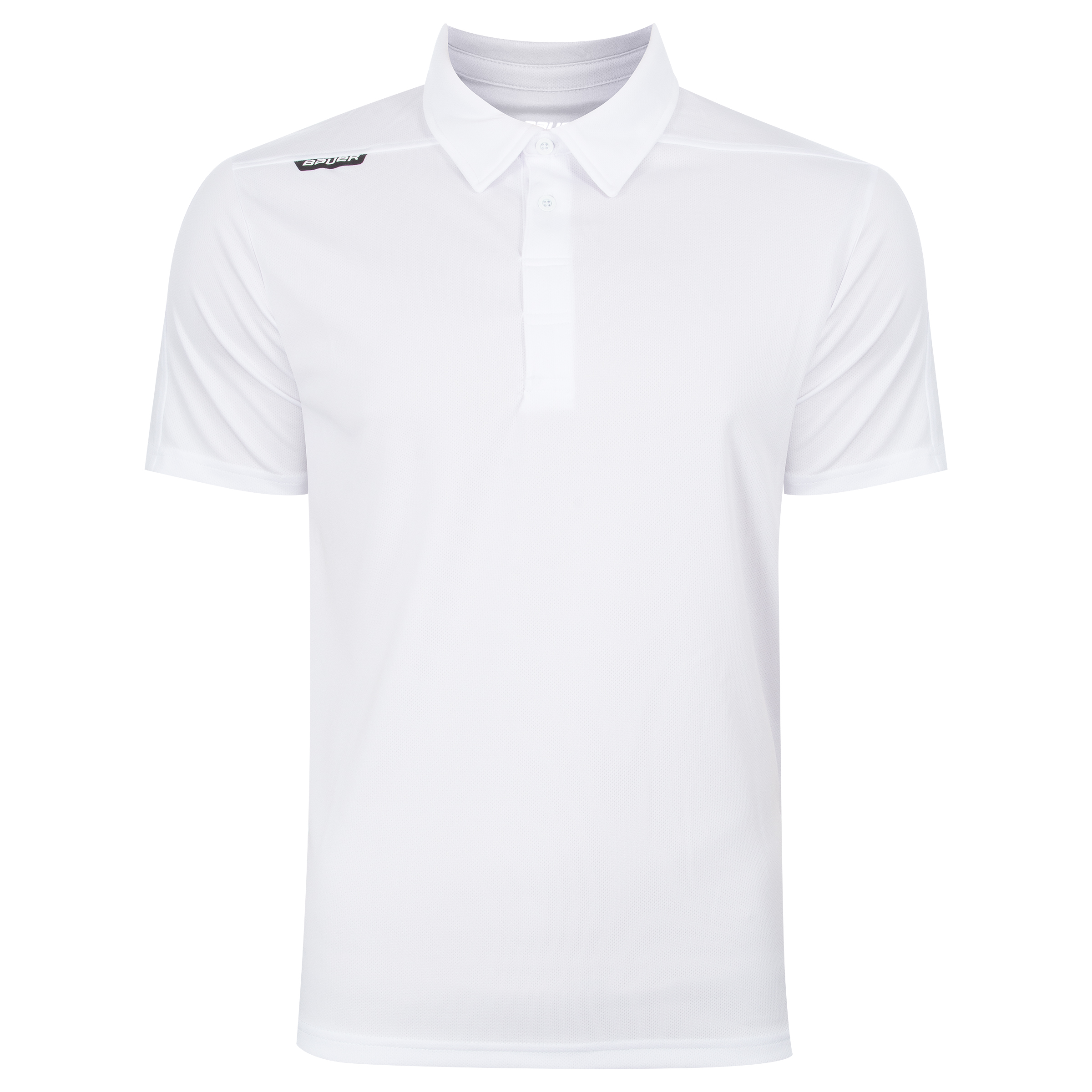 Triko BAUER EU SPORT POLO SMU SR # WHT (1054498)