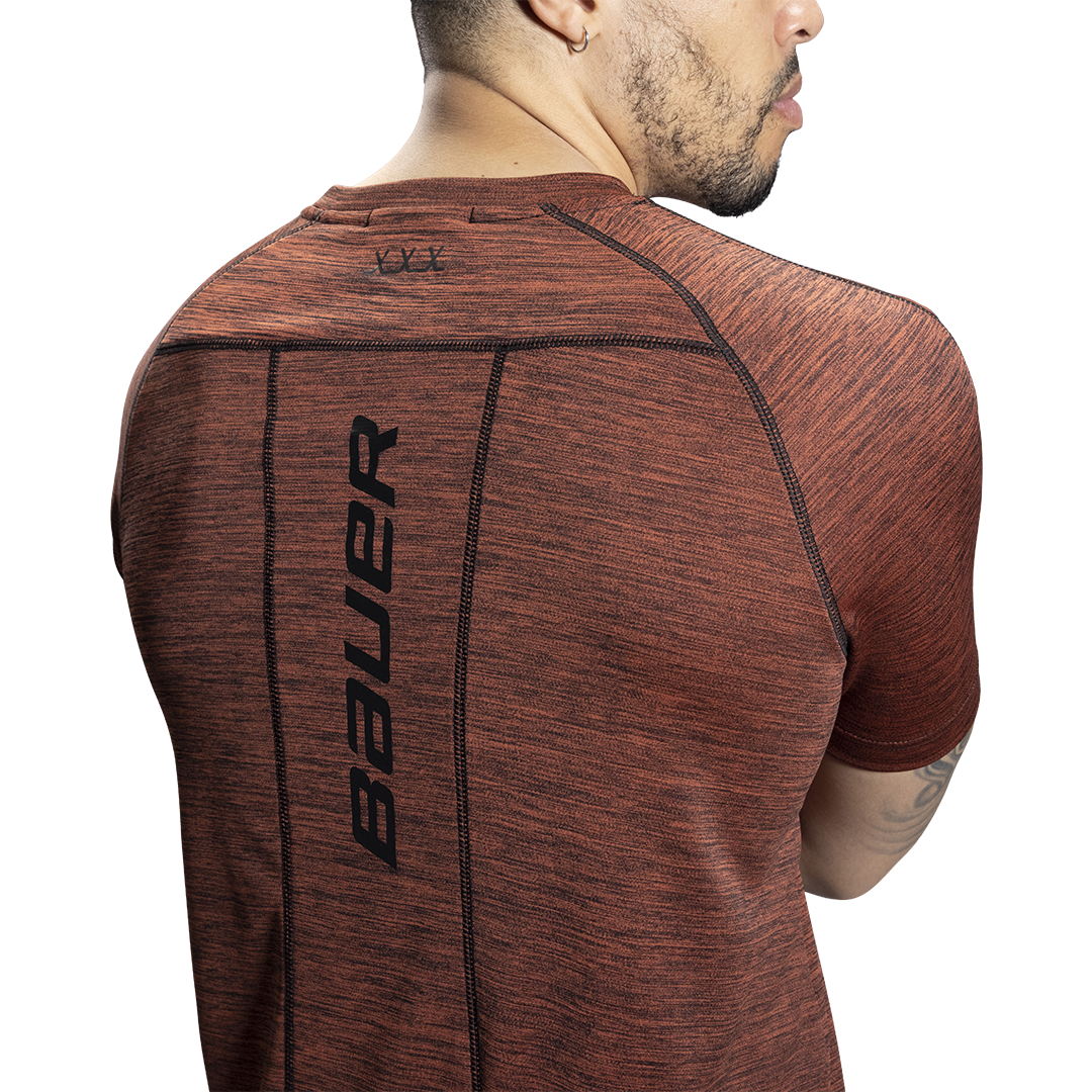 Triko BAUER FLC PERF WARMTH TECH TEE - CAYENNE (1060277)