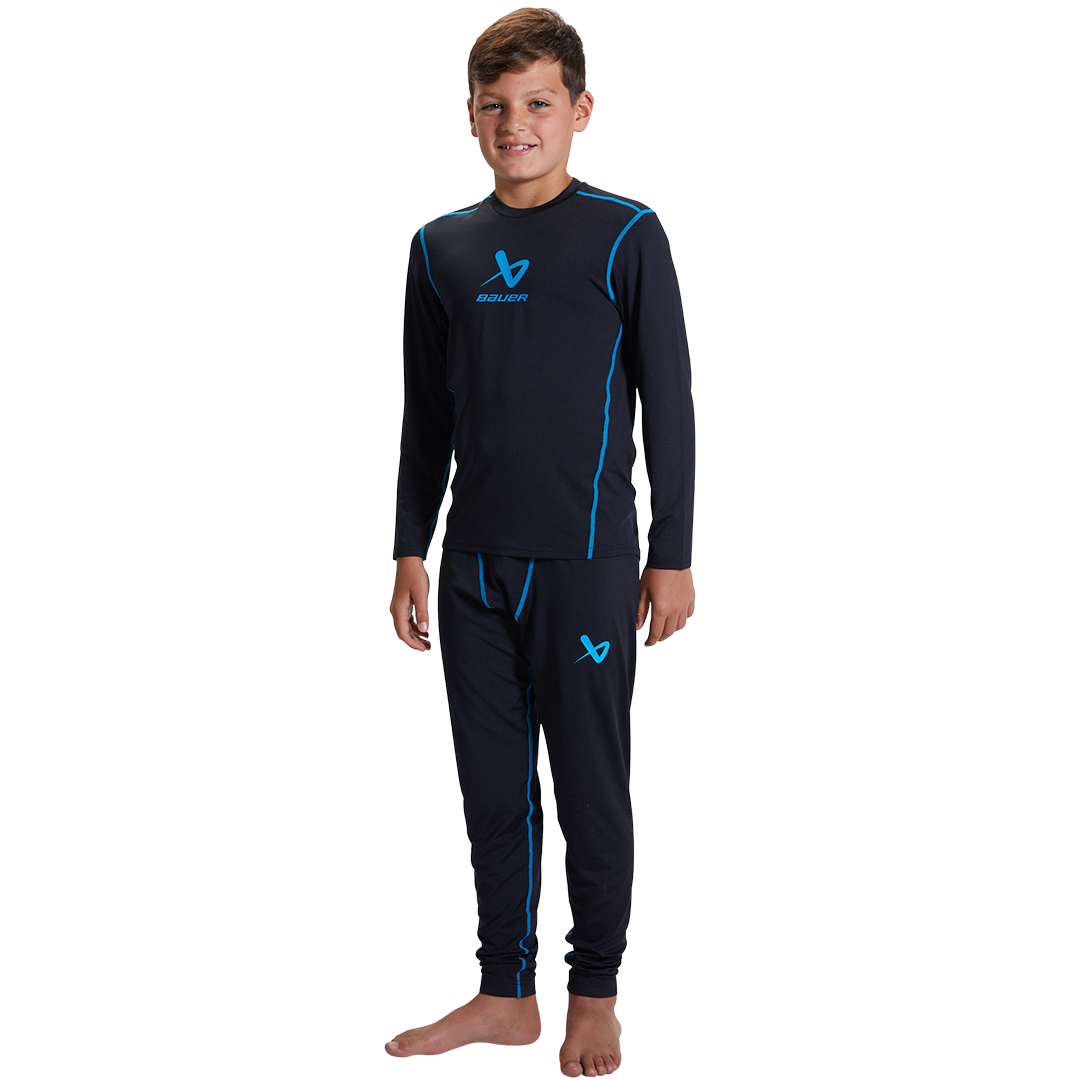 Triko BAUER S22 BASICS BL LS TOP-YTH-BLK (1060059)