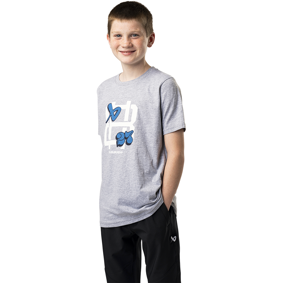 Triko BAUER S24 GRAPHIC TEE-YTH-GRY (1064063)