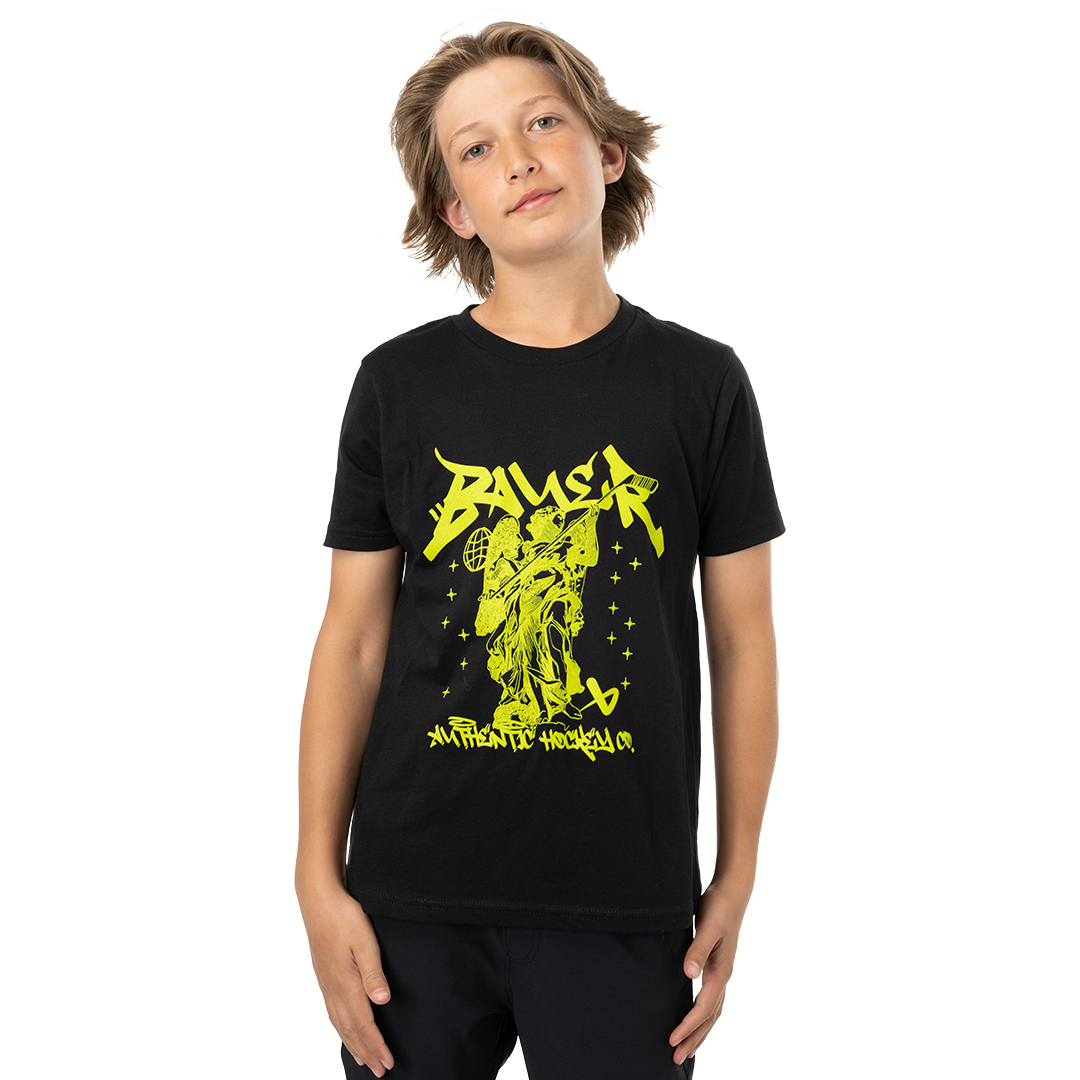 Triko BAUER S24 ST. HOCKEY TEE-YTH-BLK/LIME (1063409)