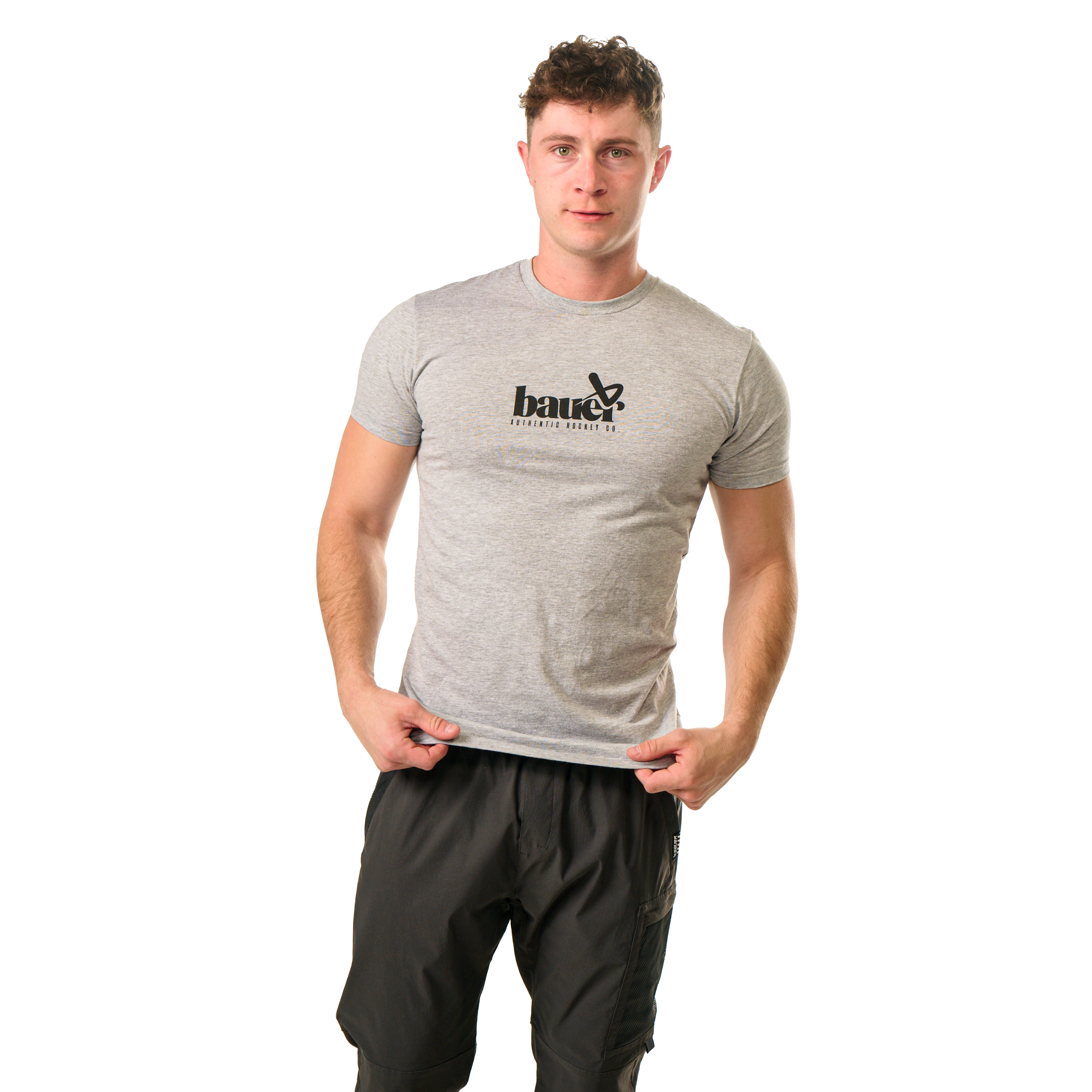 Triko BAUER S25 AUTHENTIC HOCKEY TEE-SR-HGRY (1064691)