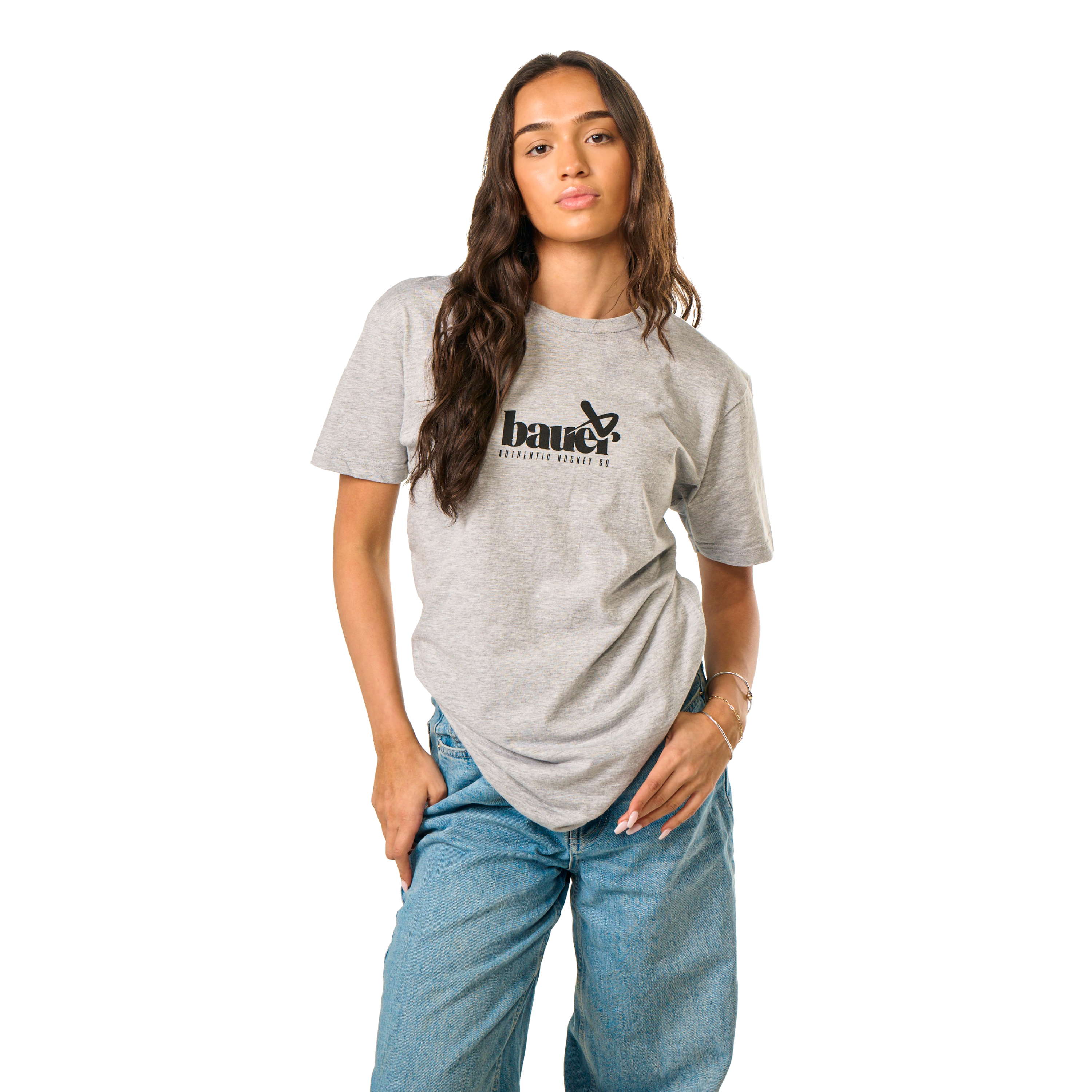 Triko BAUER S25 AUTHENTIC HOCKEY TEE-SR-HGRY (1064691)