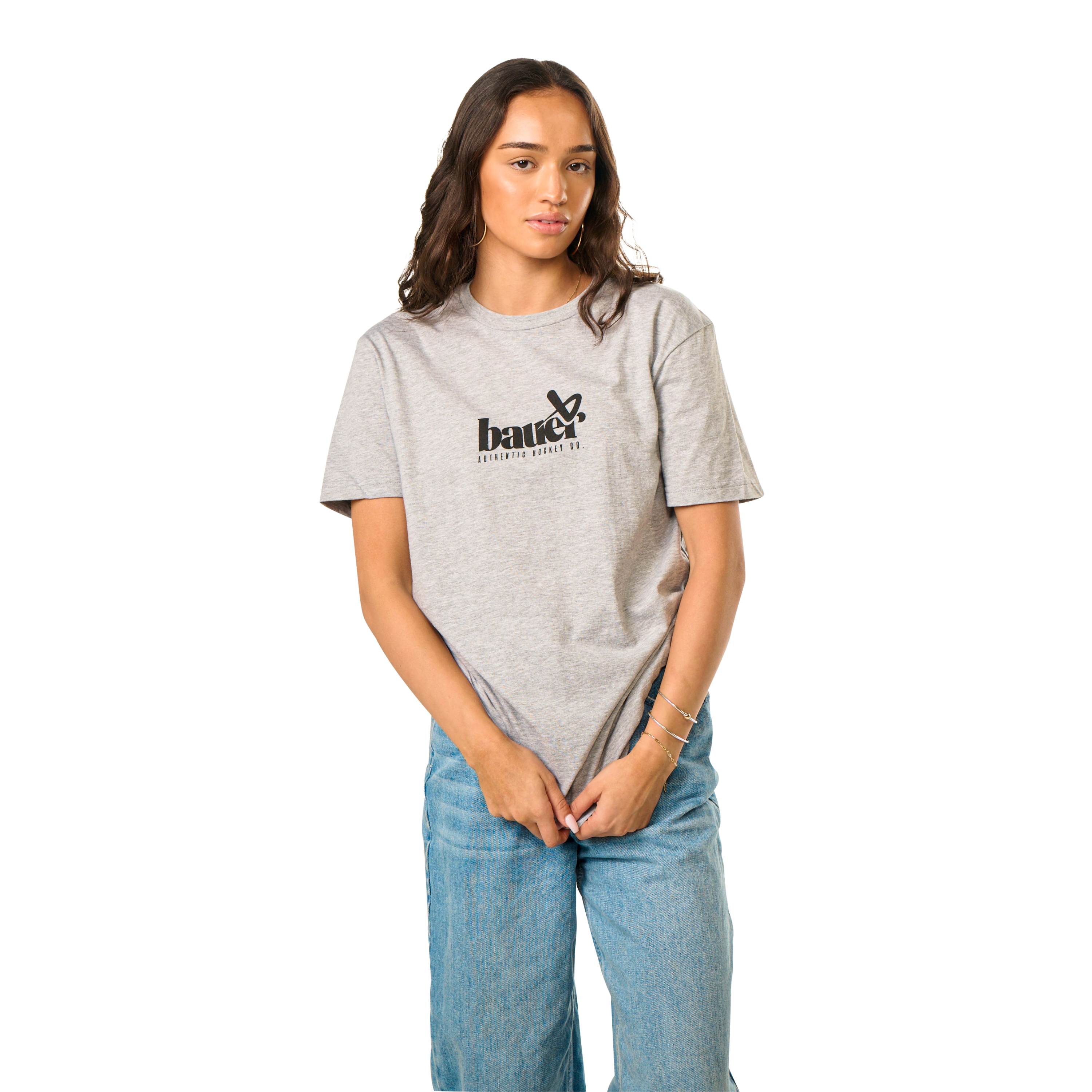 Triko BAUER S25 AUTHENTIC HOCKEY TEE-SR-HGRY (1064691)