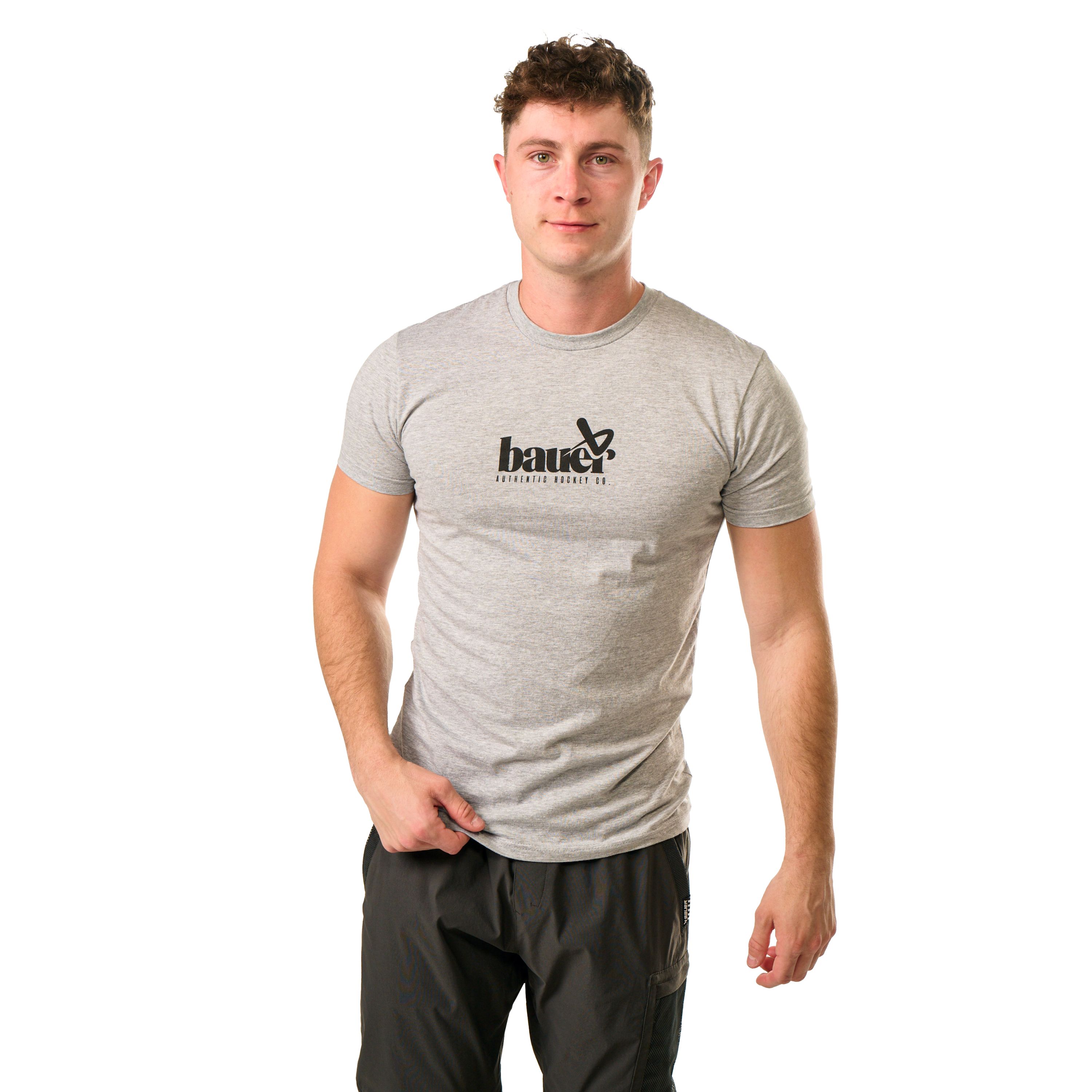 Triko BAUER S25 AUTHENTIC HOCKEY TEE-SR-HGRY (1064691)