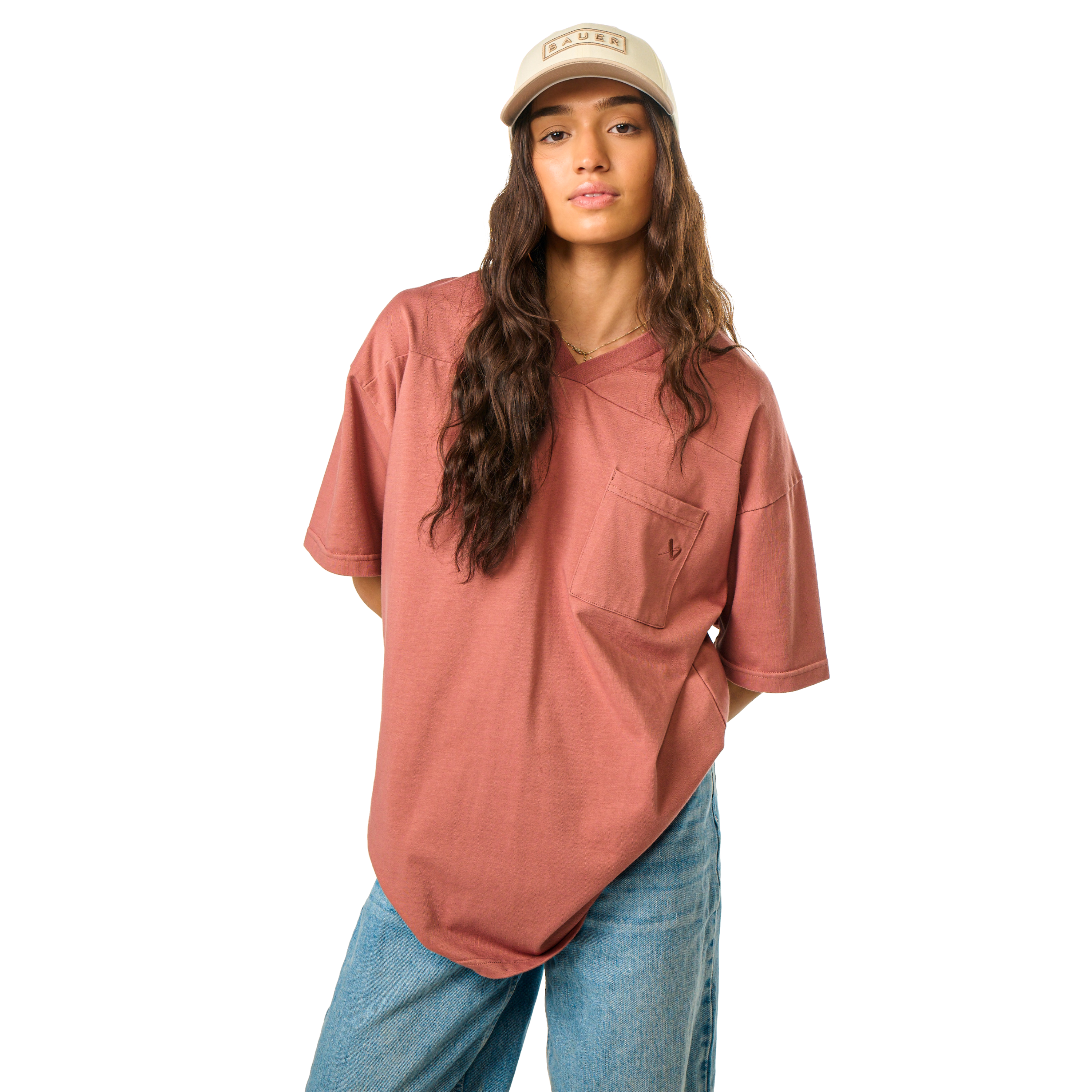 Triko BAUER S25 BOXY POCKET TEE-SR-CLAY (1064676)
