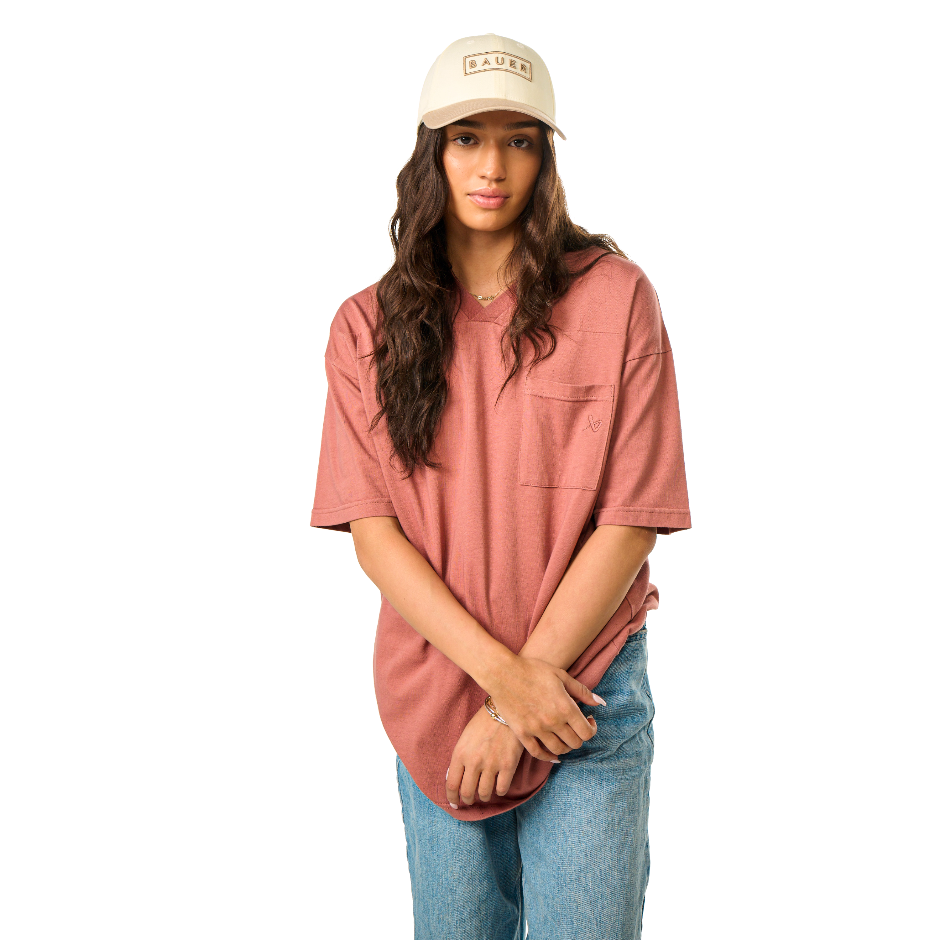 Triko BAUER S25 BOXY POCKET TEE-SR-CLAY (1064676)