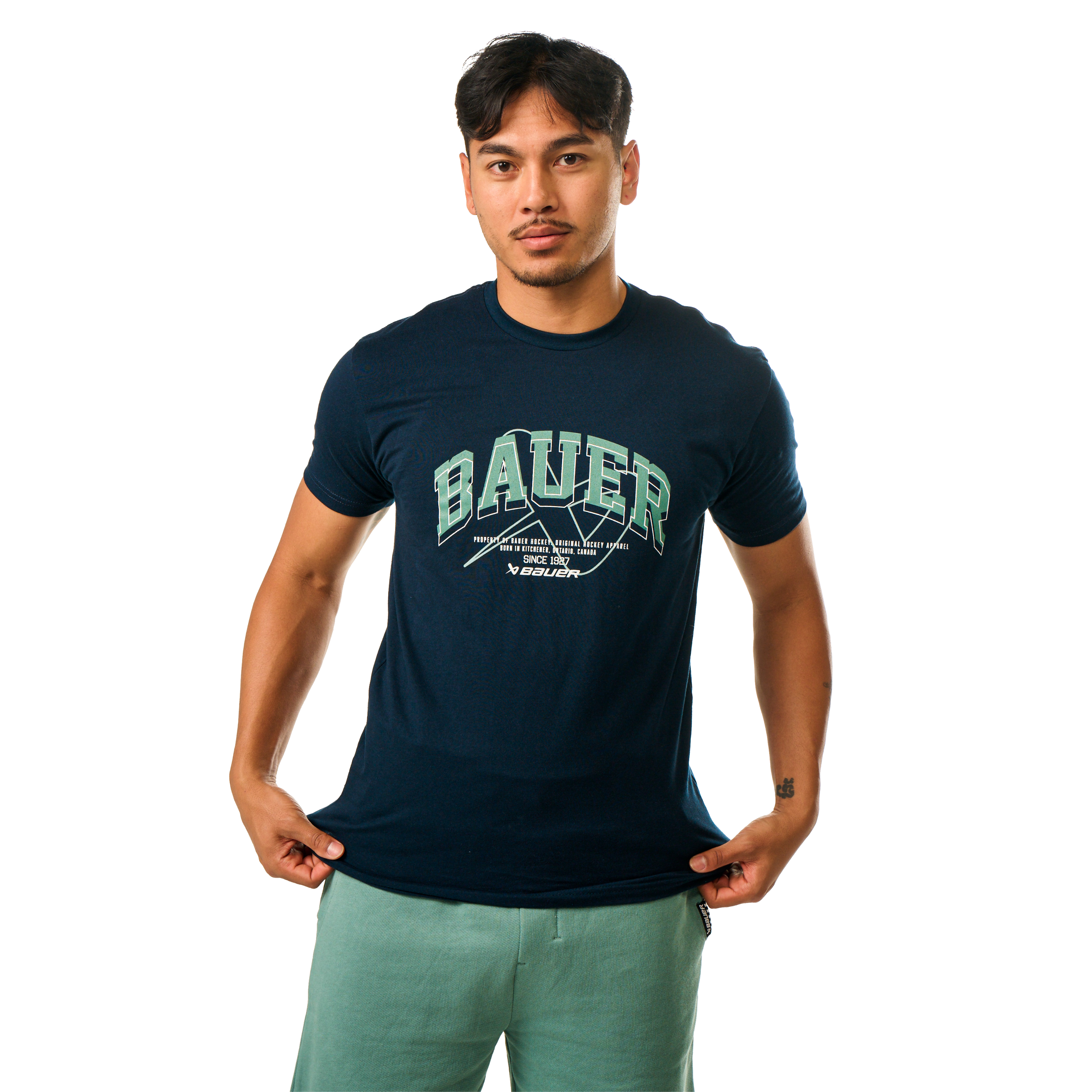 Triko BAUER S25 COLLEGIATE TEE-SR-DK NVY (1064690)