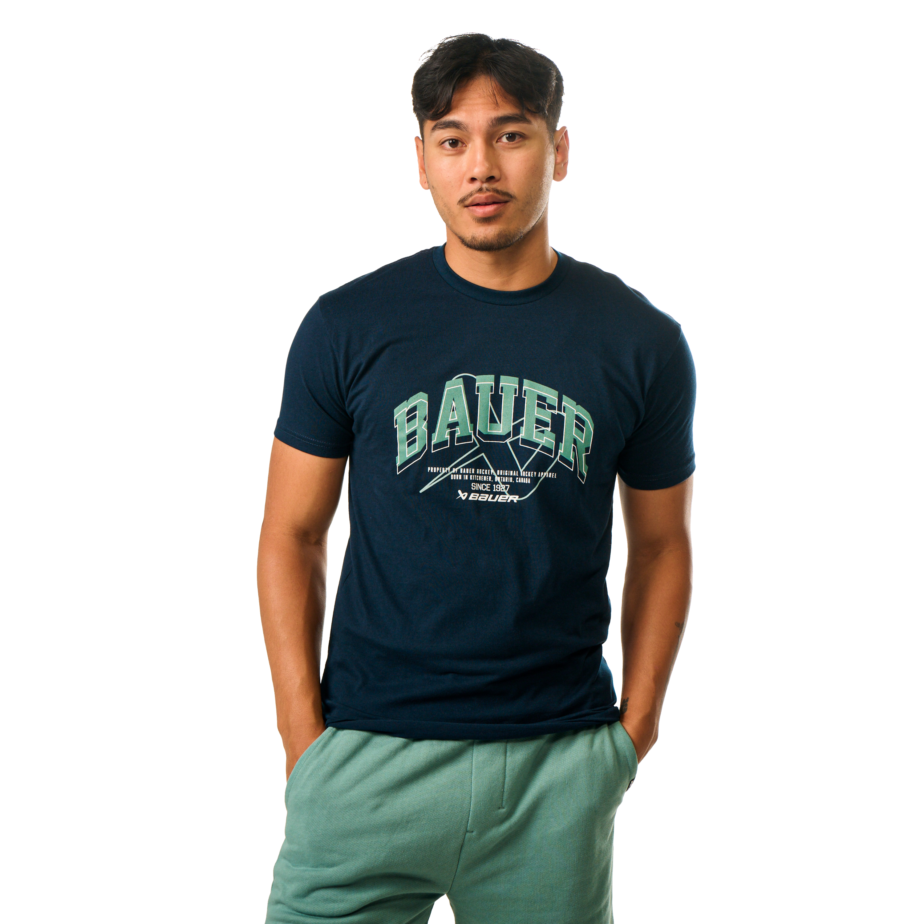 Triko BAUER S25 COLLEGIATE TEE-SR-DK NVY (1064690)