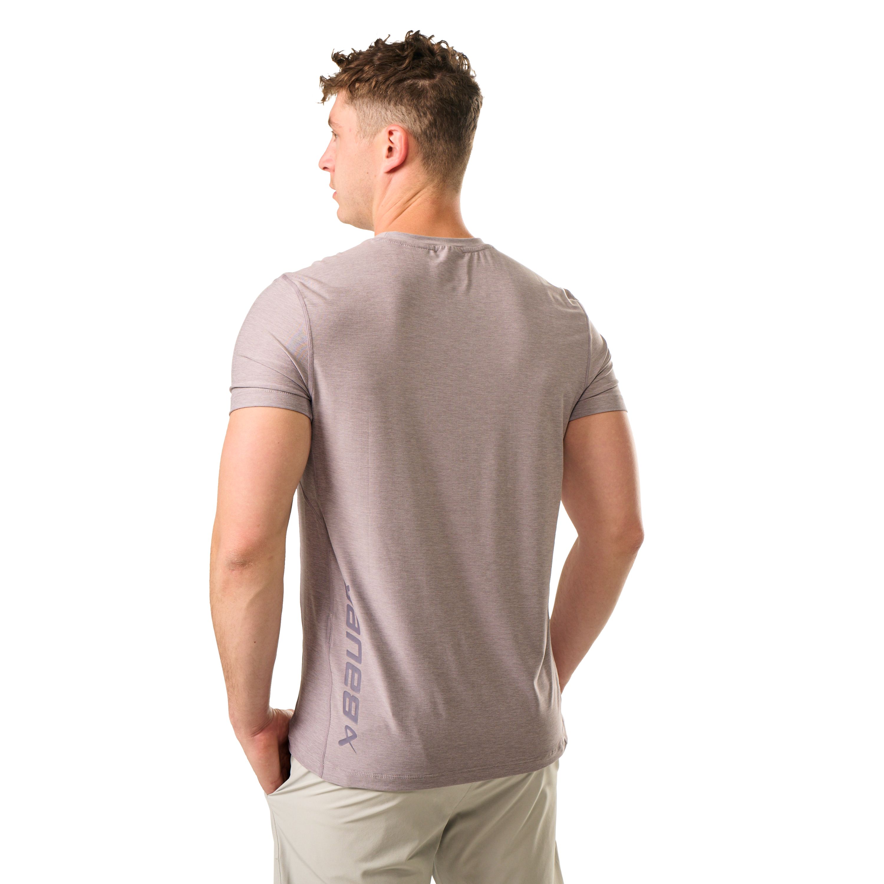 Triko BAUER S25 FLC SS TECH TEE-SR-LILAC (1064591)