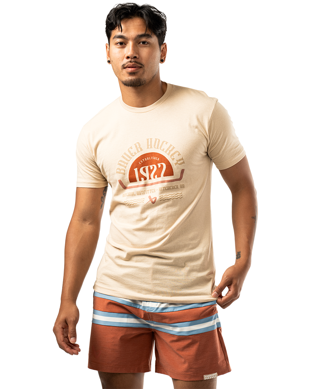 Triko BAUER S25 GRAPHIC TEE-SR-CREAM (1064726)