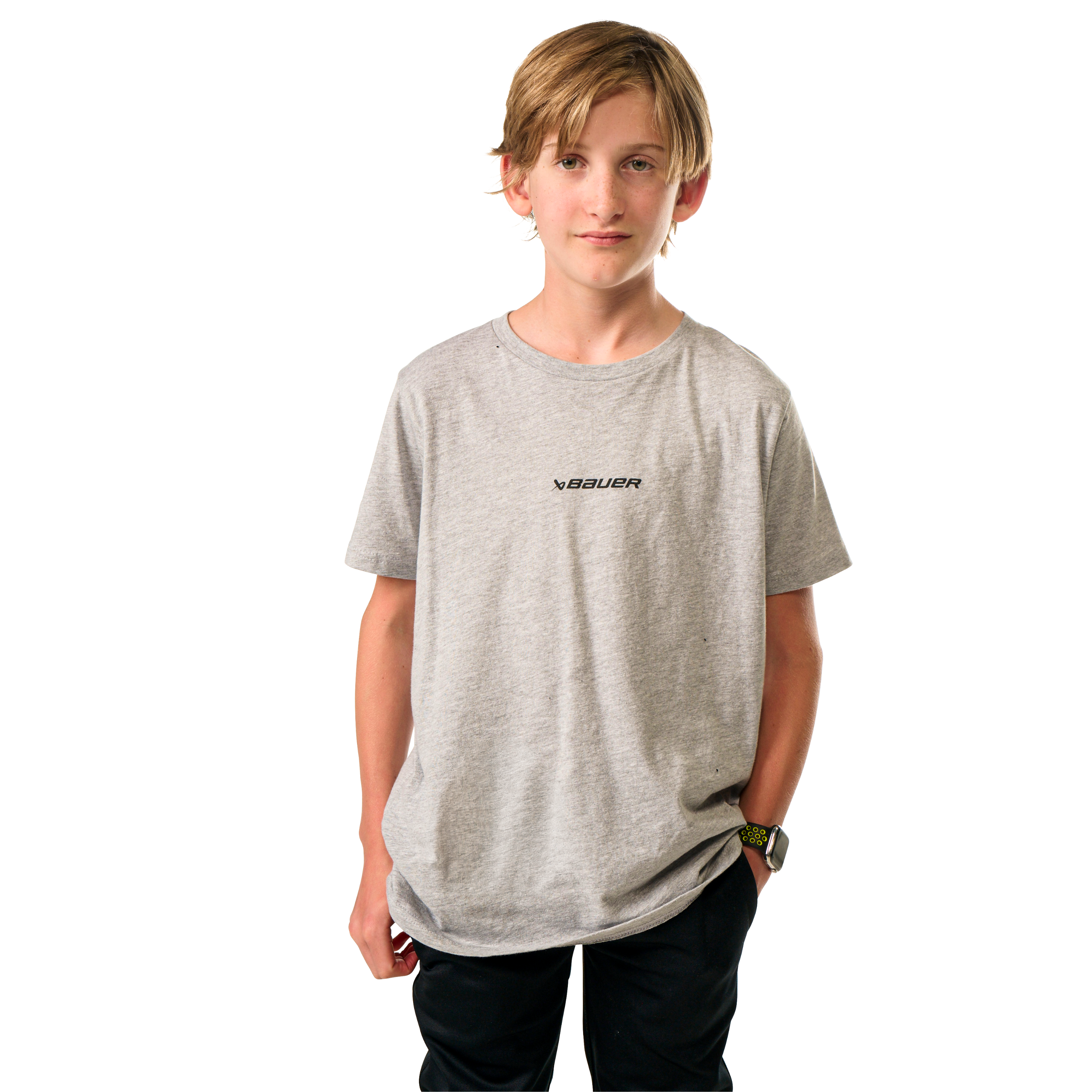 Triko BAUER S25 ICON GRAPHIC TEE TEE-YTH-HGRY (1064745)