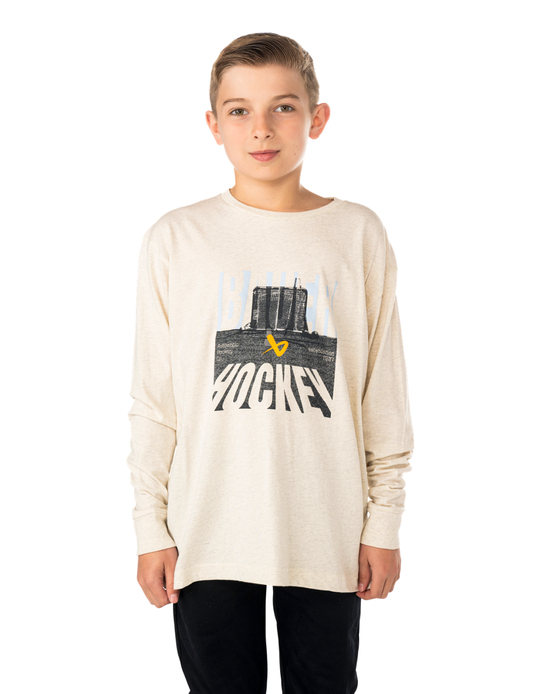 Triko BAUER S25 LS GRAPHIC TEE-YTH-WHT (1065897)