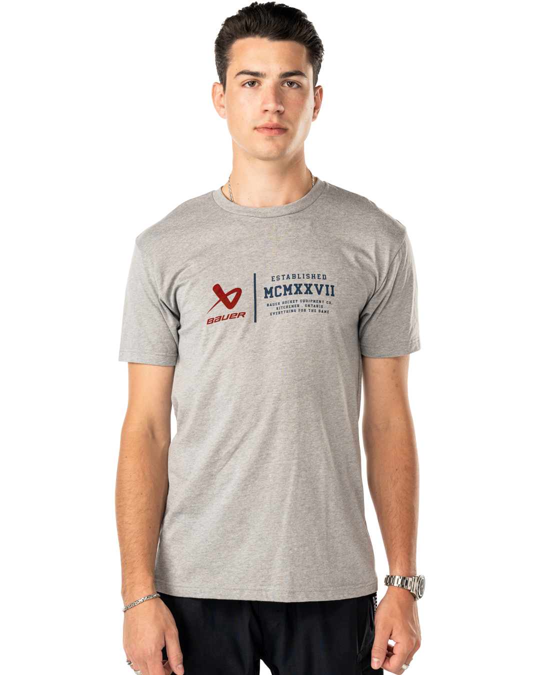 Triko BAUER S25 SS GRAPHIC TEE-SR-HGRY (1065653)