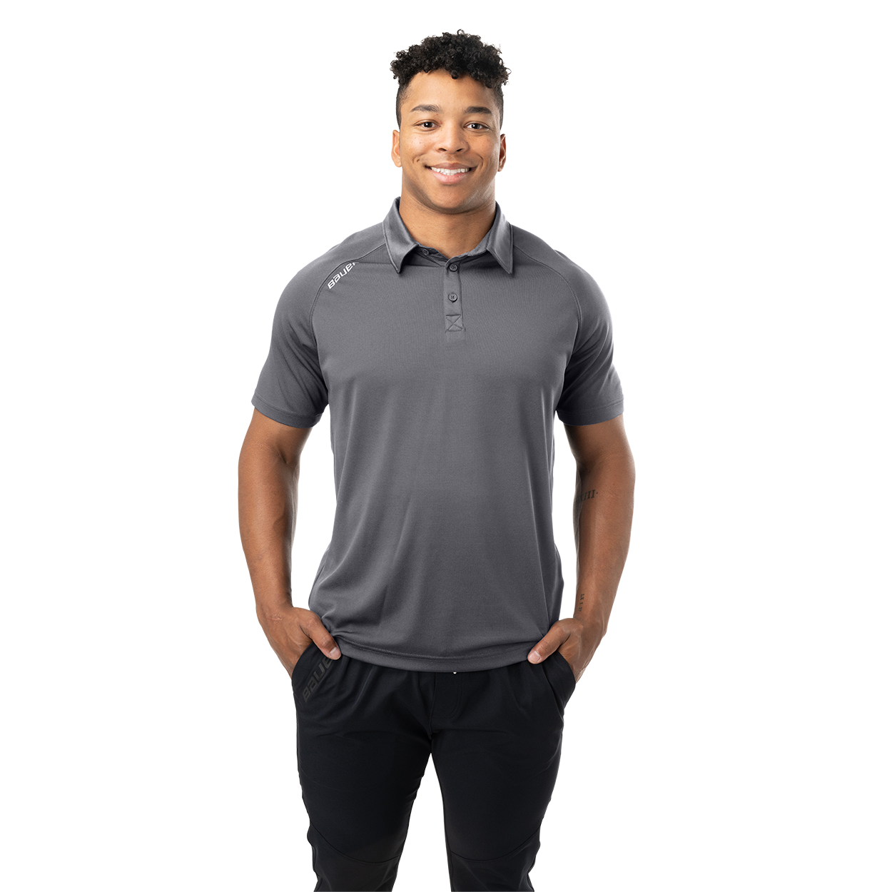 Triko BAUER S26 TEAM POLO-SR-GRY (1068664)