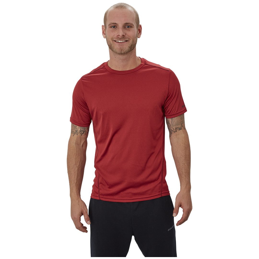 Triko BAUER VAPOR TEAM TECH TEE RED-SR (1056812)