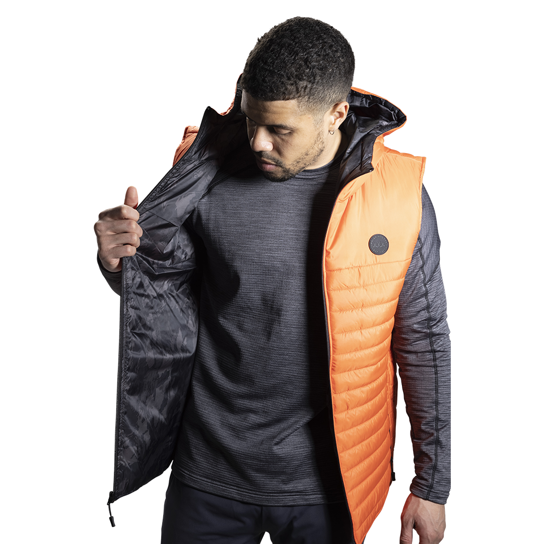 Vesta BAUER FLC HOODED PUFFER VEST-SR-CAYENNE (1060279)