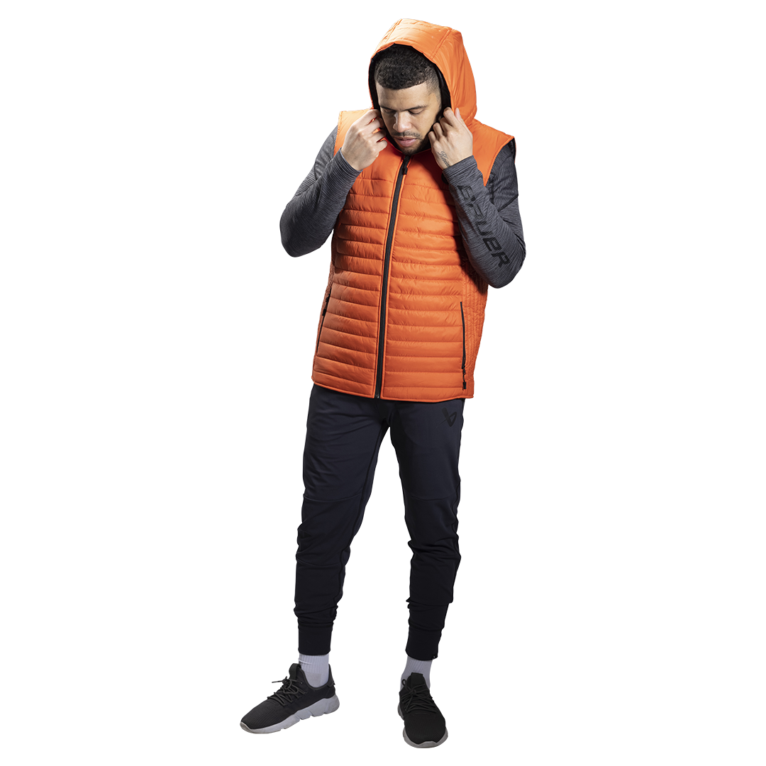 Vesta BAUER FLC HOODED PUFFER VEST-SR-CAYENNE (1060279)