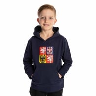 LOGO NATHAN STÁTNÍ ZNAK POTISK mikina JR tmavě modrá