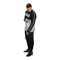 Triko BAUER S22 OVERBRANDED CREW - SR-BLK/GRY (1060352)