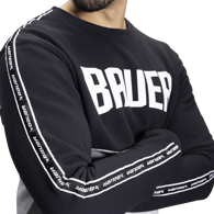 Triko BAUER S22 OVERBRANDED CREW - SR-BLK/GRY (1060352)
