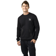 Mikina BAUER S24 QUILTED CREW-SR-BLK (1064089)