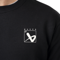 Mikina BAUER S24 QUILTED CREW-SR-BLK (1064089)